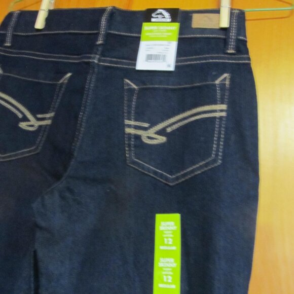 NWT Youth Girls Sz 12 Jeans Blue Jean Pants Girls Sz 12 reg Super skinny Jeans - Picture 4 of 6